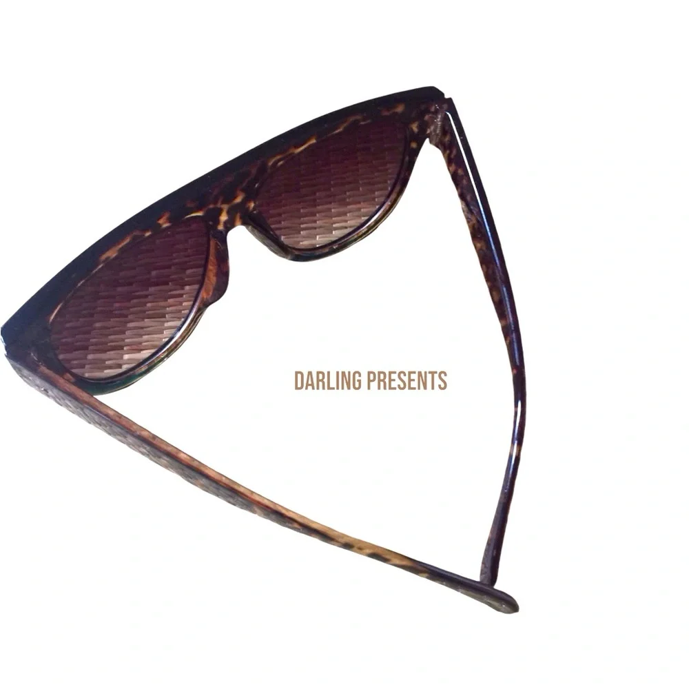 Tortoise Shell Flat Top Sunglasses Women Color Black & Brown